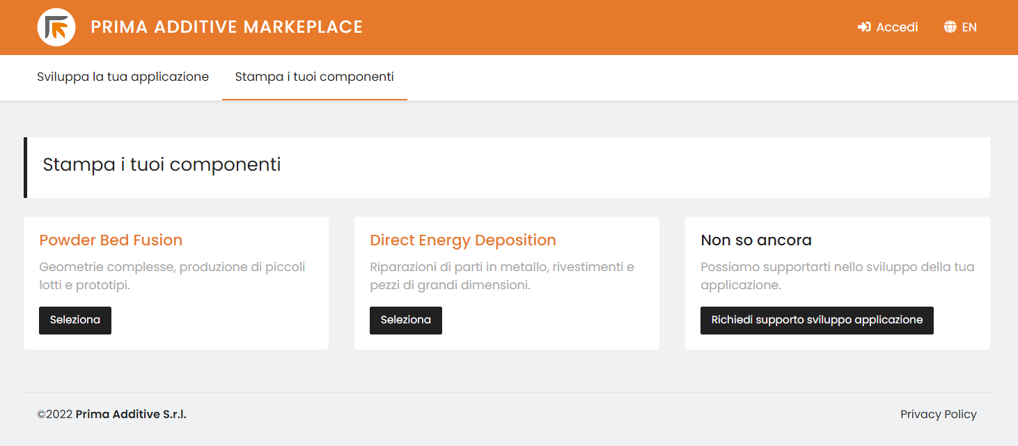 Prima Additive Marketplace