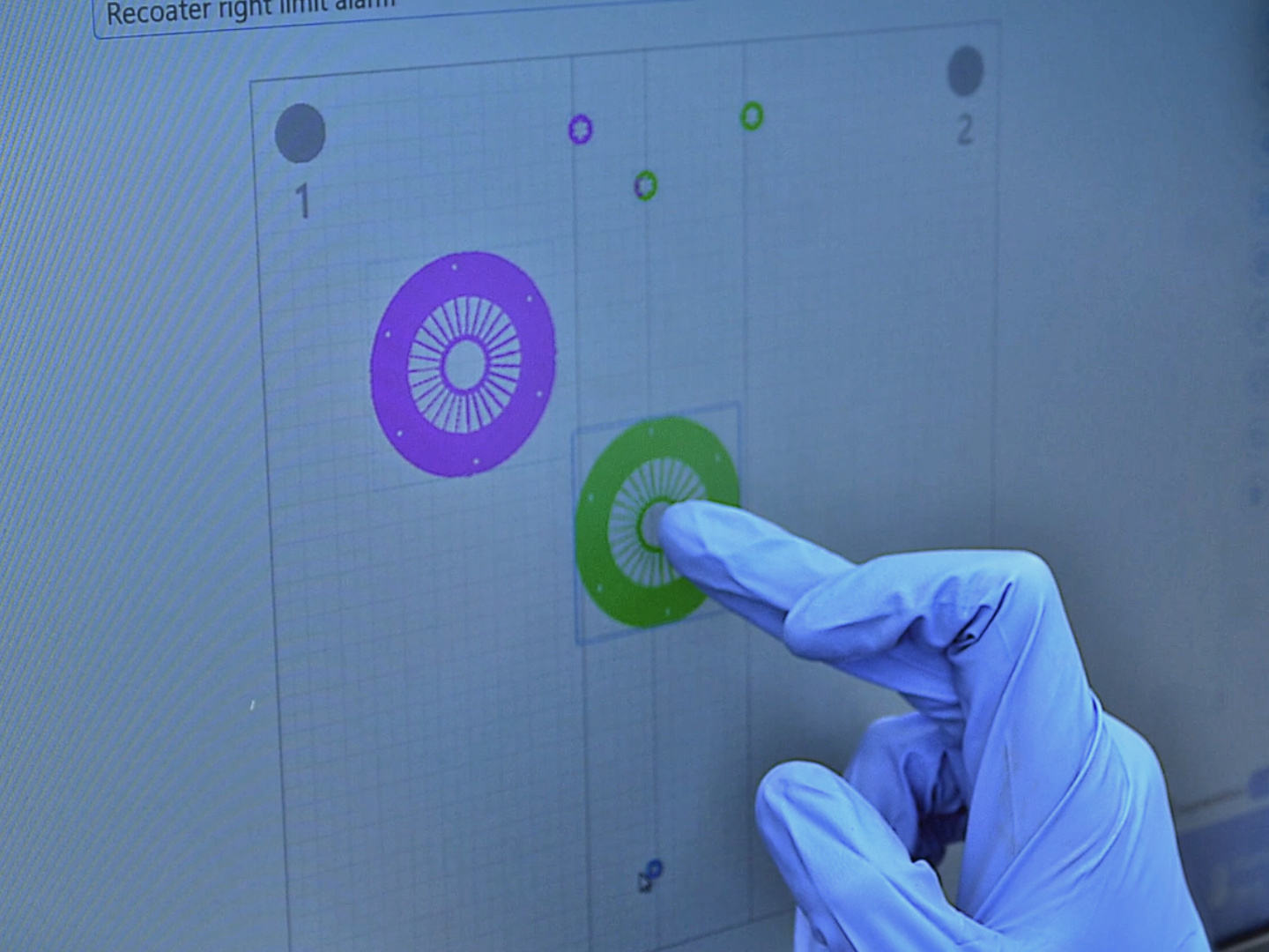 Prima additive touch screen user interface