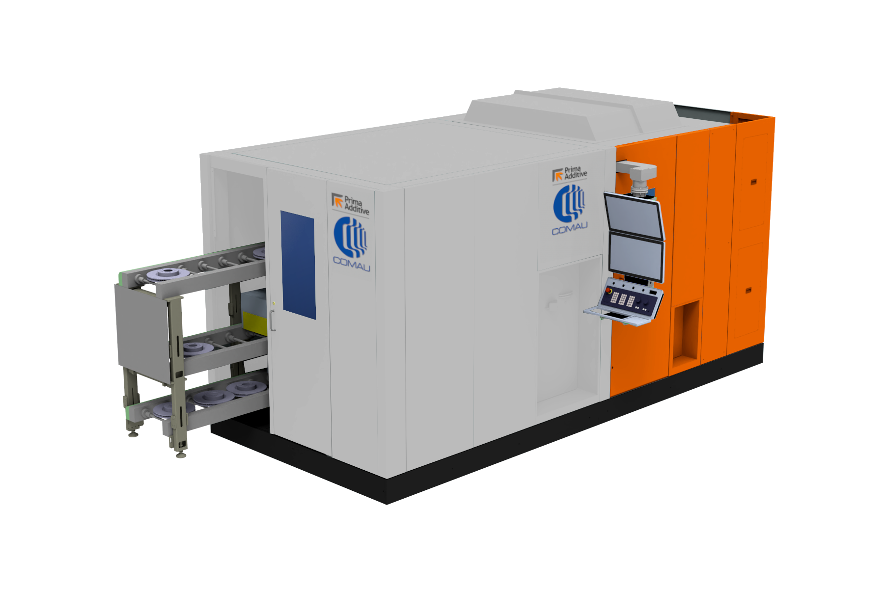 Prima Additive and COMAU robot cell for brake disc coating